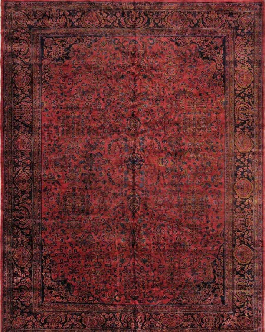 Wholesale * Promotions Pasargad Home Antique Kashan Collection Lamb'S Wool Area Rug-12 0 X 15 0 , Burgundy Pasargad Home 23157