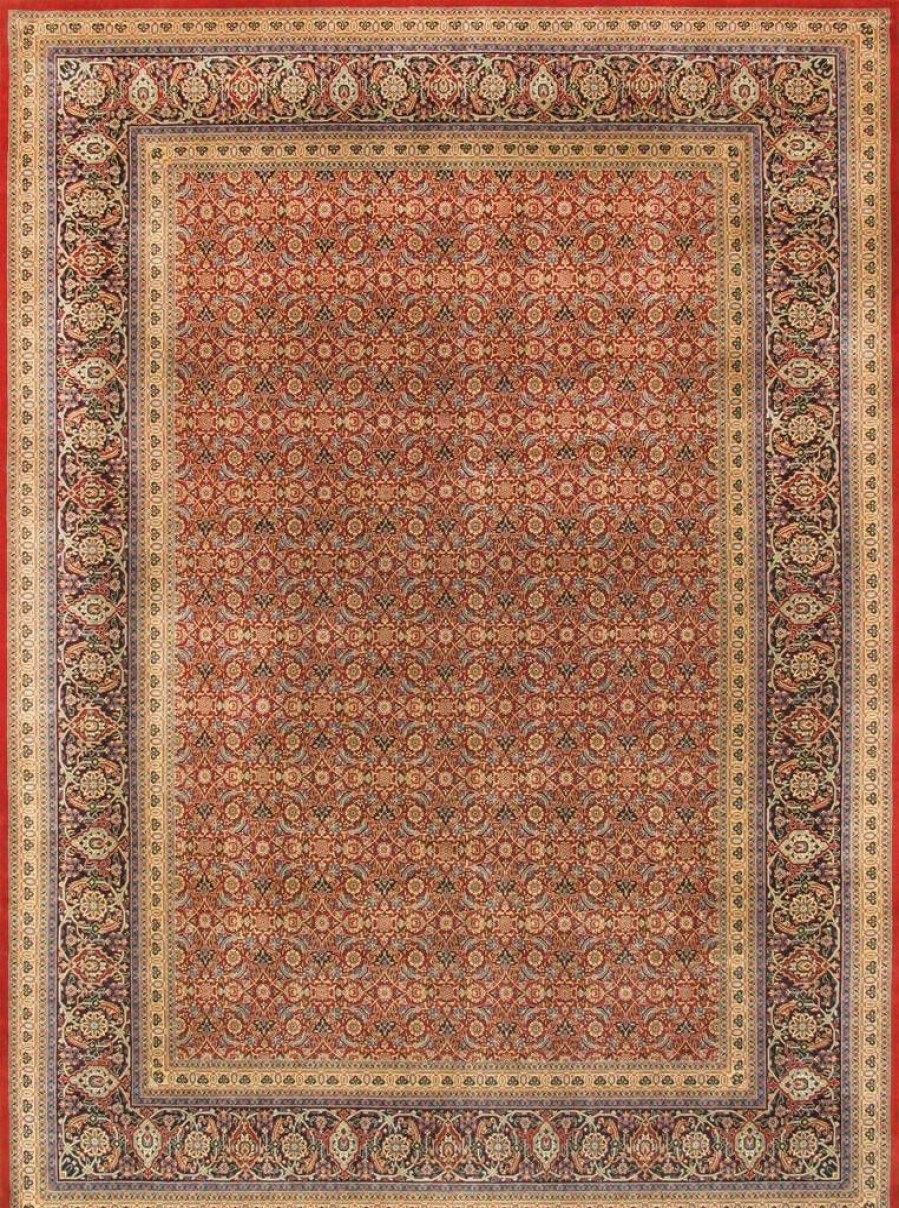 Online * With Discount Tabriz Collection Hand-Knotted Lamb'S Wool Area Rug- 8 0 X 8 0 Pasargad Home Herati Rust 8X8