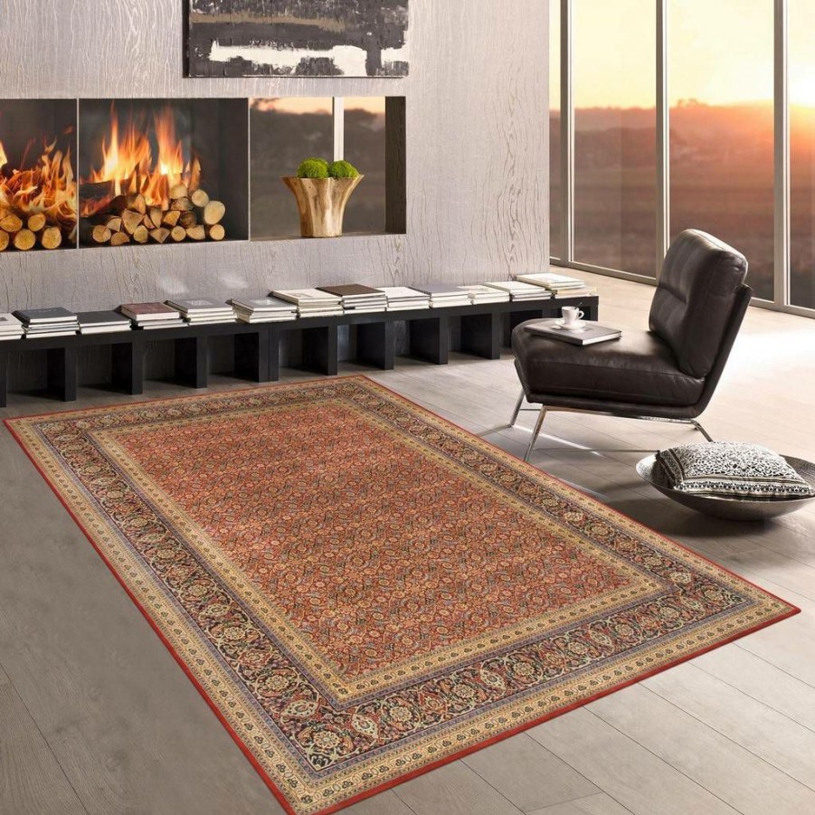 Online * With Discount Tabriz Collection Hand-Knotted Lamb'S Wool Area Rug- 8 0 X 8 0 Pasargad Home Herati Rust 8X8