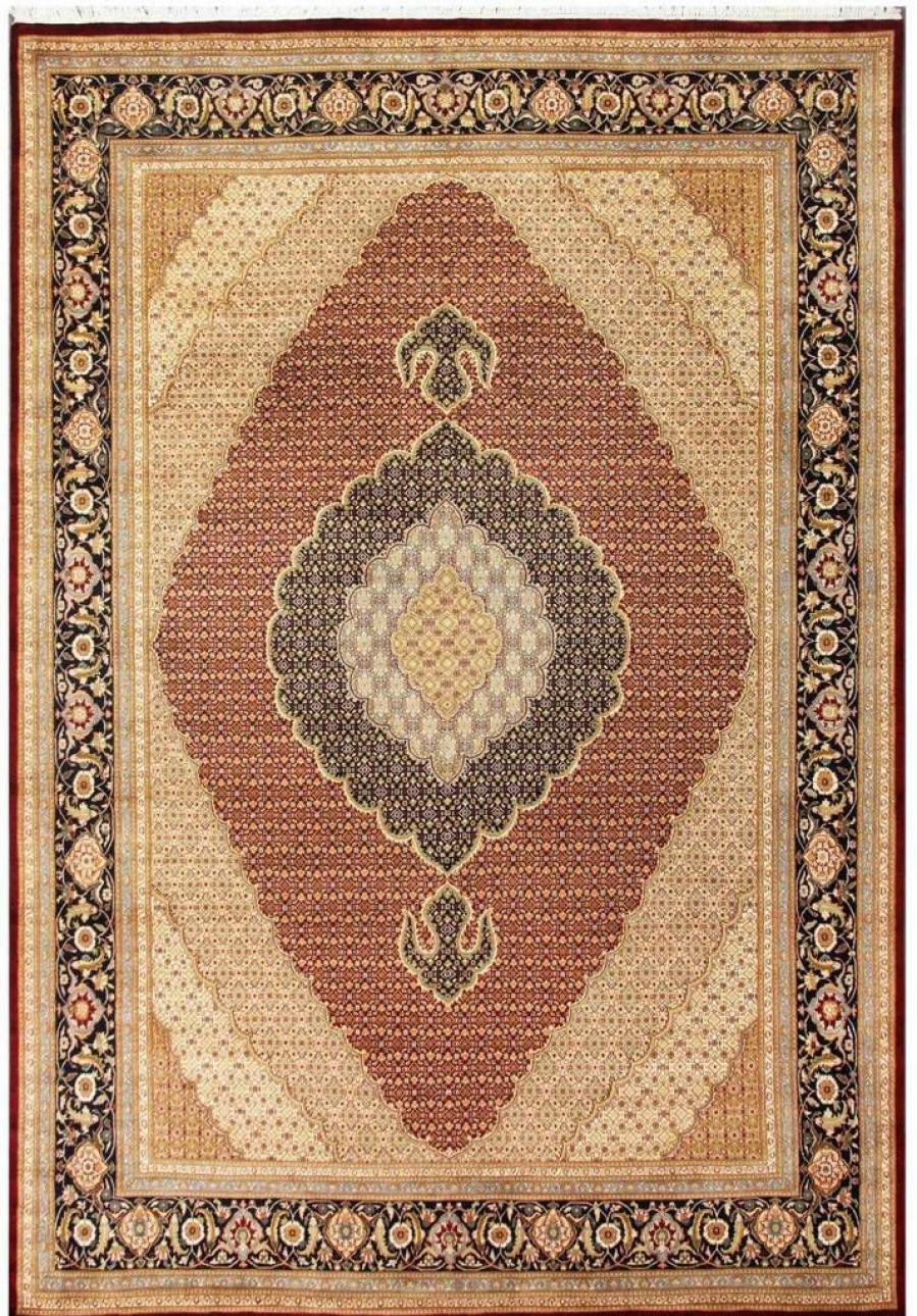 Online * Wholesale Tabriz Collection Hand-Knotted Lamb'S Wool Area Rug- 9 11 X 14 3 Pasargad Home Mahi Red 10X14