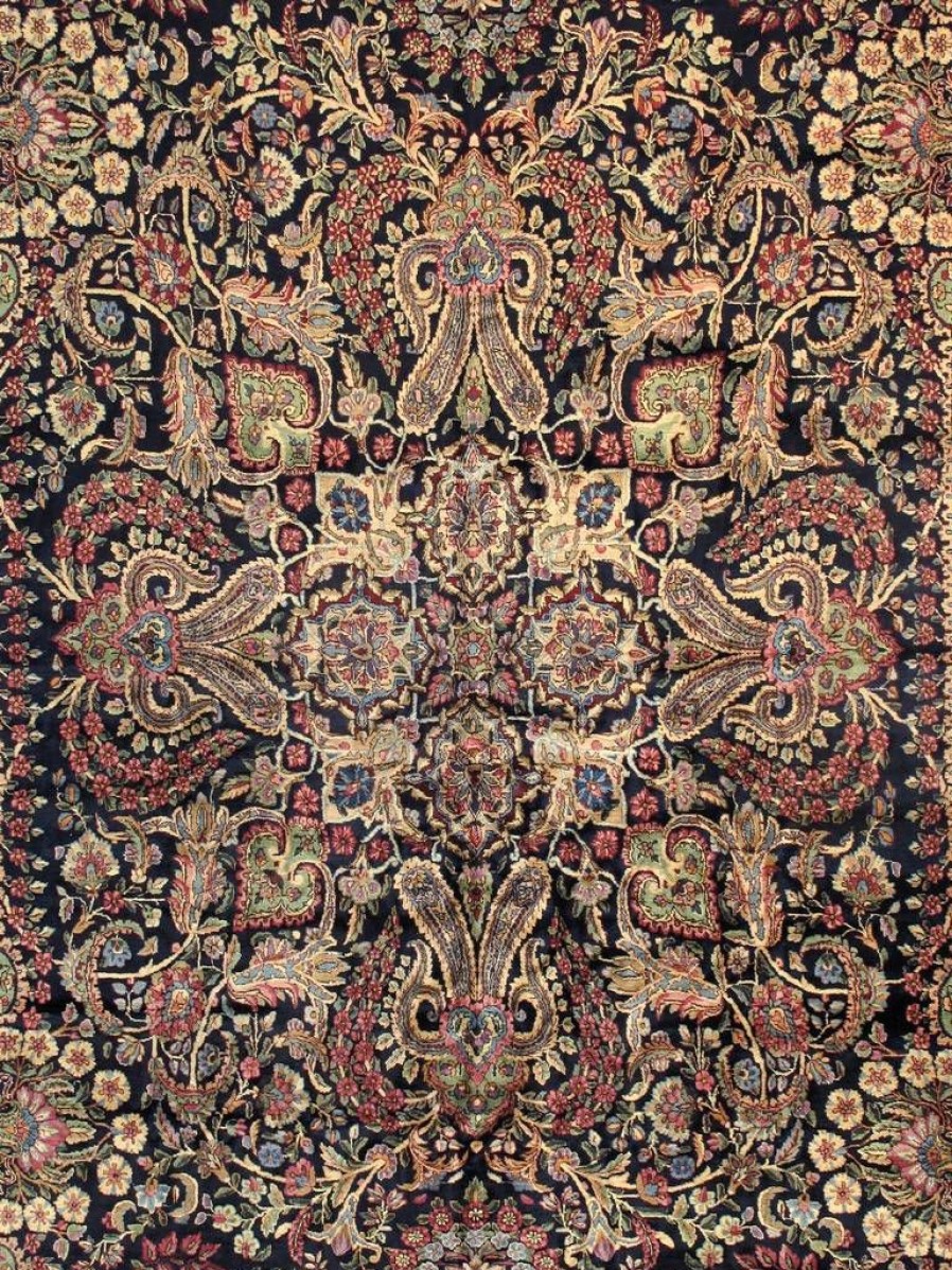 Best * Best Price Pasargad Home Antique Kerman Collection Hand-Knotted Lamb'S Wool Area Rug-10 9 X 17 8 , Navy/Rose Pasargad Home Lavar 11X18