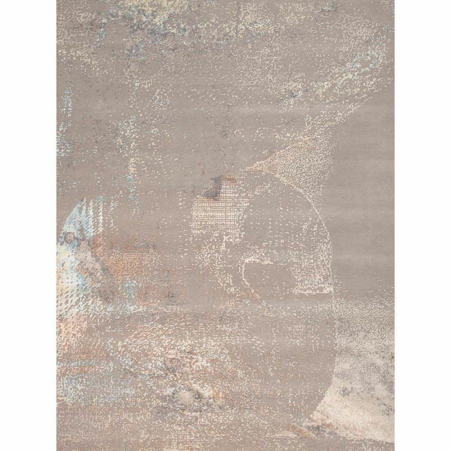 Best * Modern Hand-Knotted Silver Tencel Silk & Wool Area Rug- 9 4" X 12 3" Cheaper Pasargad Home