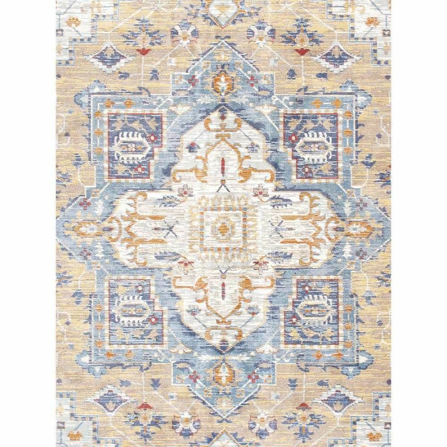 Best * Turkish Heritage Design Floral Gold Area Rug-10 0" X 14 0" Hot Sell Pasargad Home