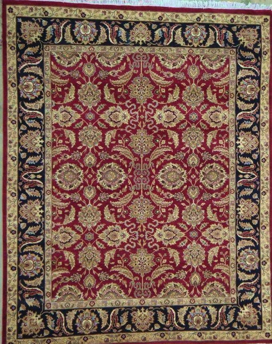 Hot * Promotions Pasargad Carpets Agra Collection Hand-Knotted Lamb'S Wool Area Rug, 10 X 14 , Red/Black Pasargad Home Pht-1 10 14