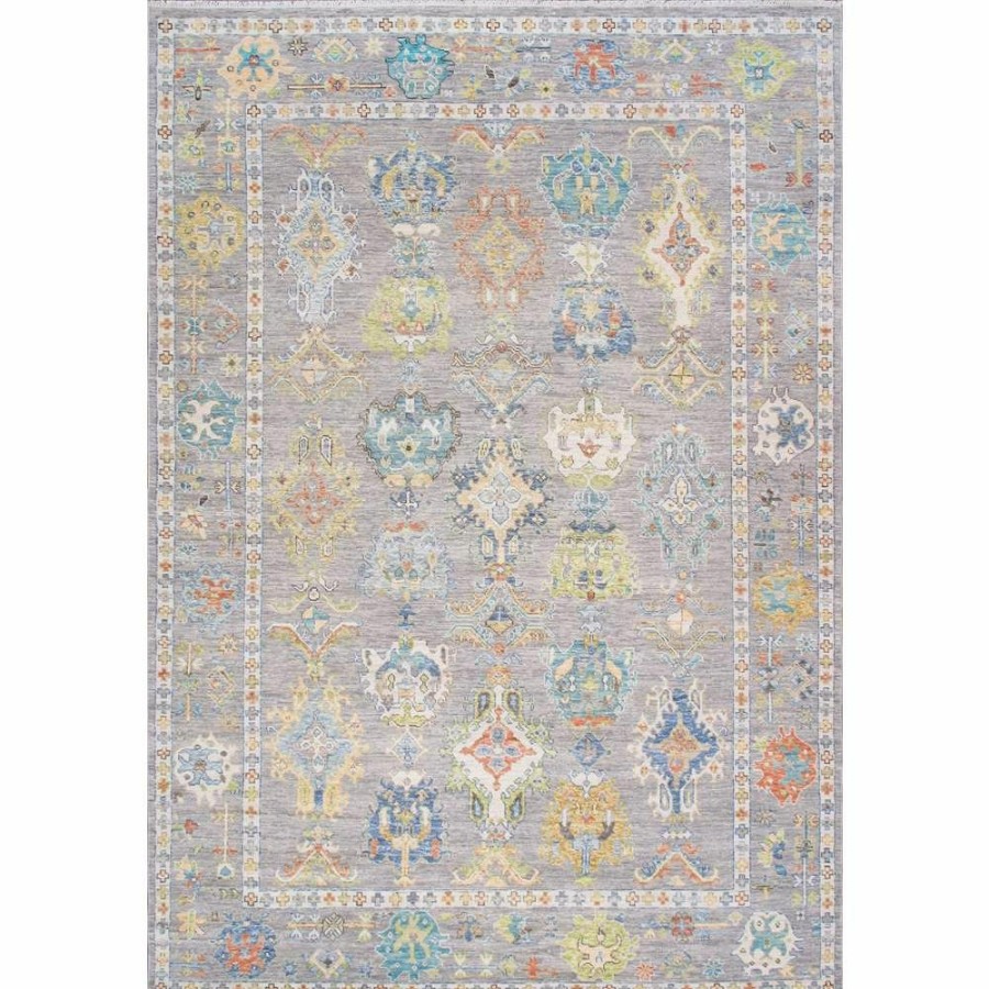 Hot * Oushak Hand-Knotted Grey Wool Area Rug-9'11" X 14 1" Fire Sale Pasargad Home