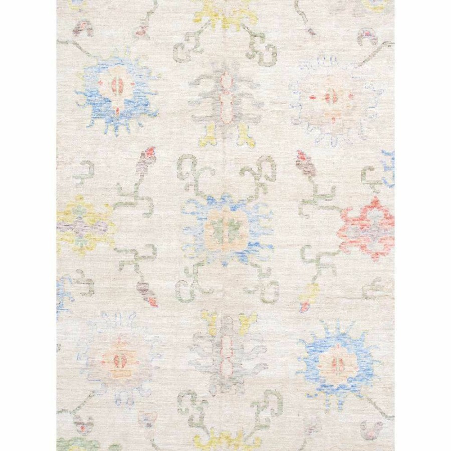 Wholesale * Oushak Hand-Knotted Ivory Wool Area Rug-10 3" X 13 0" Promotion Pasargad Home