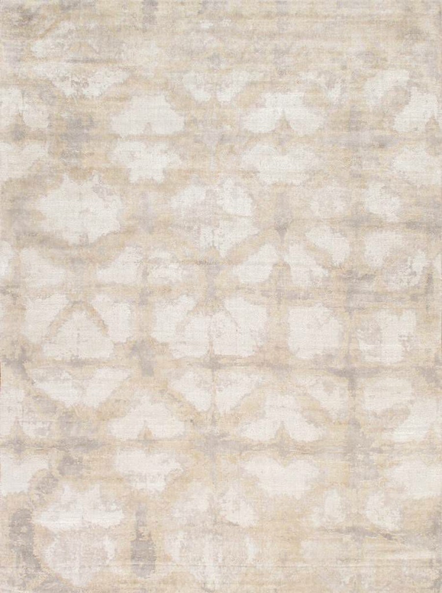 Best * Online Pasargad Home Shibori Collection Hand-Loomed Ivory/L. Gold Bsilk & Wool Area Rug-12 0 X 15 0 Pasargad Home Pel-14 12 15