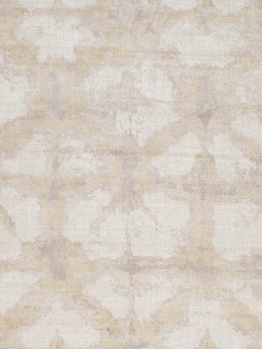 Best * Online Pasargad Home Shibori Collection Hand-Loomed Ivory/L. Gold Bsilk & Wool Area Rug-12 0 X 15 0 Pasargad Home Pel-14 12 15