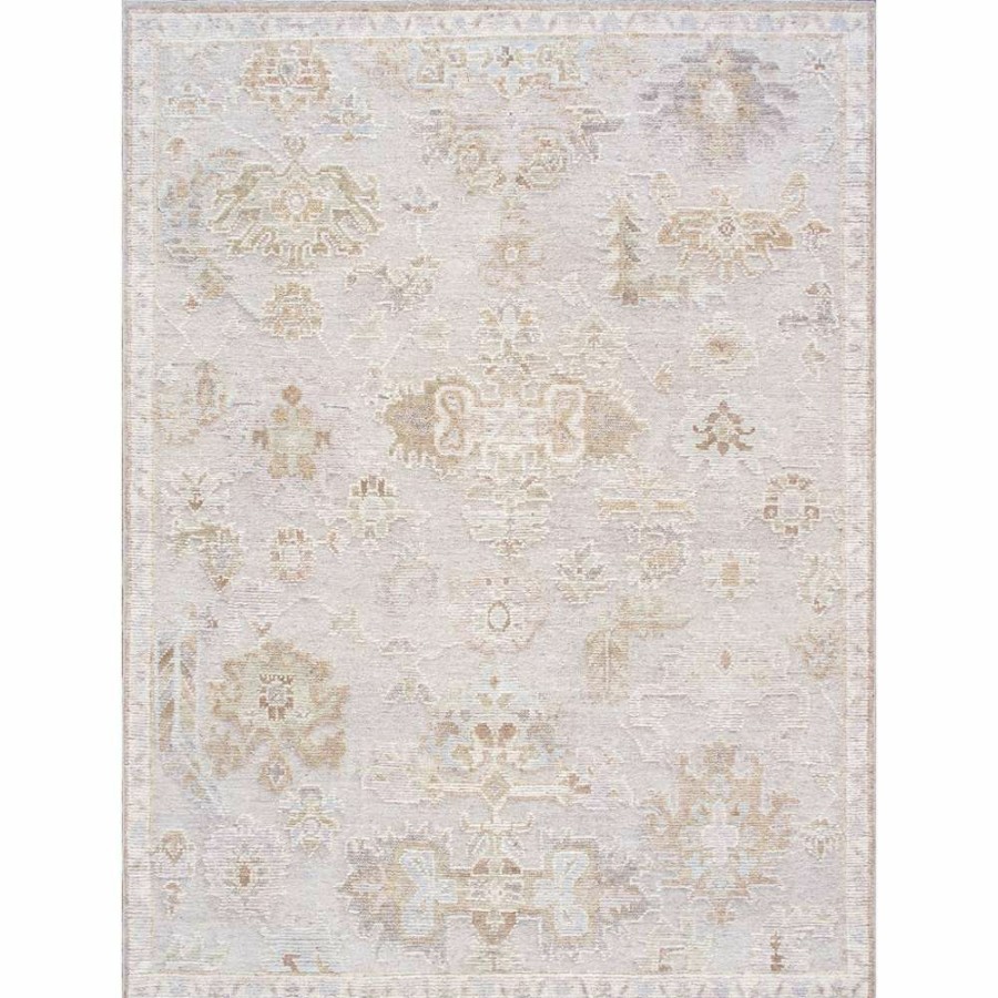 Wholesale * Oushak Hand-Knotted Silver Wool Area Rug-9 2" X 12 2" Hot Sell Pasargad Home