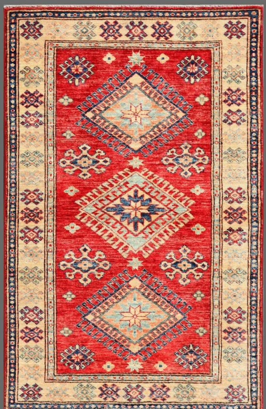 Wholesale * Exclusive Design Kazak Collection Hand-Knotted Lamb'S Wool Area Rug- 3 2 X 4 9 Pasargad Home 039986