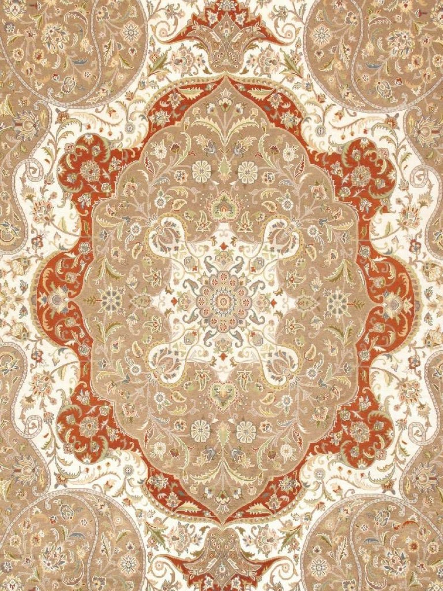 Best * Best Sale Tabriz Hand-Knotted Silk & Wool Area Rug-10 0 X 14 3 Pasargad Home 973318 10X14