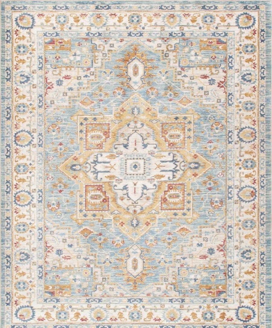 Best * Featured Pasargad Home Heritage Design Power Loom L. Blue Area Rug- 3 0 X 5 0 Pasargad Home Pfh-02 3 5