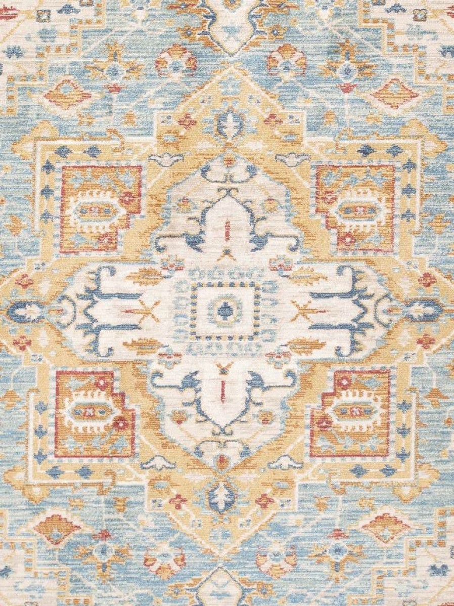 Best * Featured Pasargad Home Heritage Design Power Loom L. Blue Area Rug- 3 0 X 5 0 Pasargad Home Pfh-02 3 5