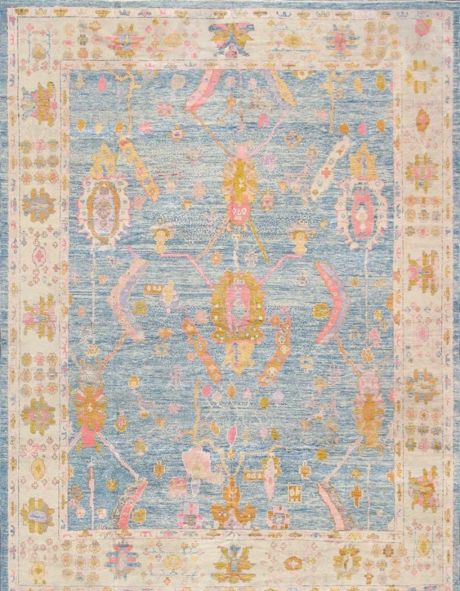 Best * Classical Pasargad Home Oushak Collection Hand-Knotted Wool Area Rug- 9'11" X 12'10" Pasargad Home 980303 10 13