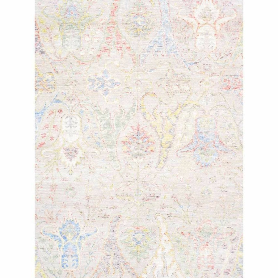 Clearance * Oushak Hand-Knotted Beige Wool Area Rug-9 0" X 12 2" Online Discount Pasargad Home