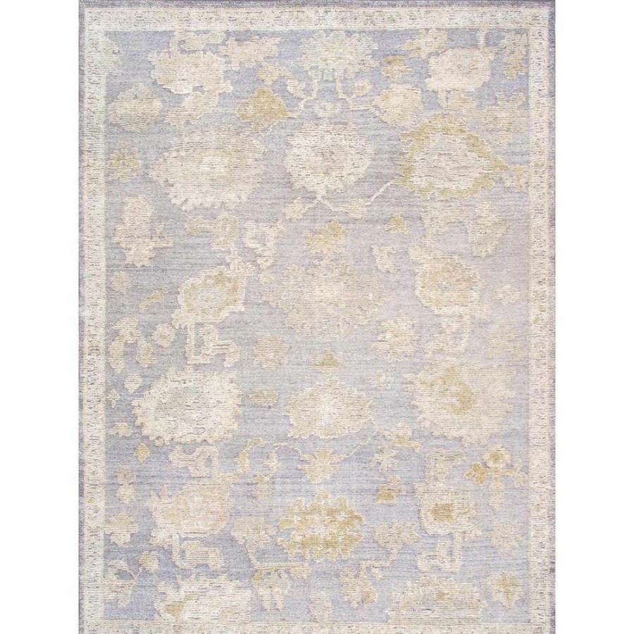 Clearance * Oushak Hand-Knotted Grey Wool Area Rug-9 3" X 12 0" Outlet Pasargad Home