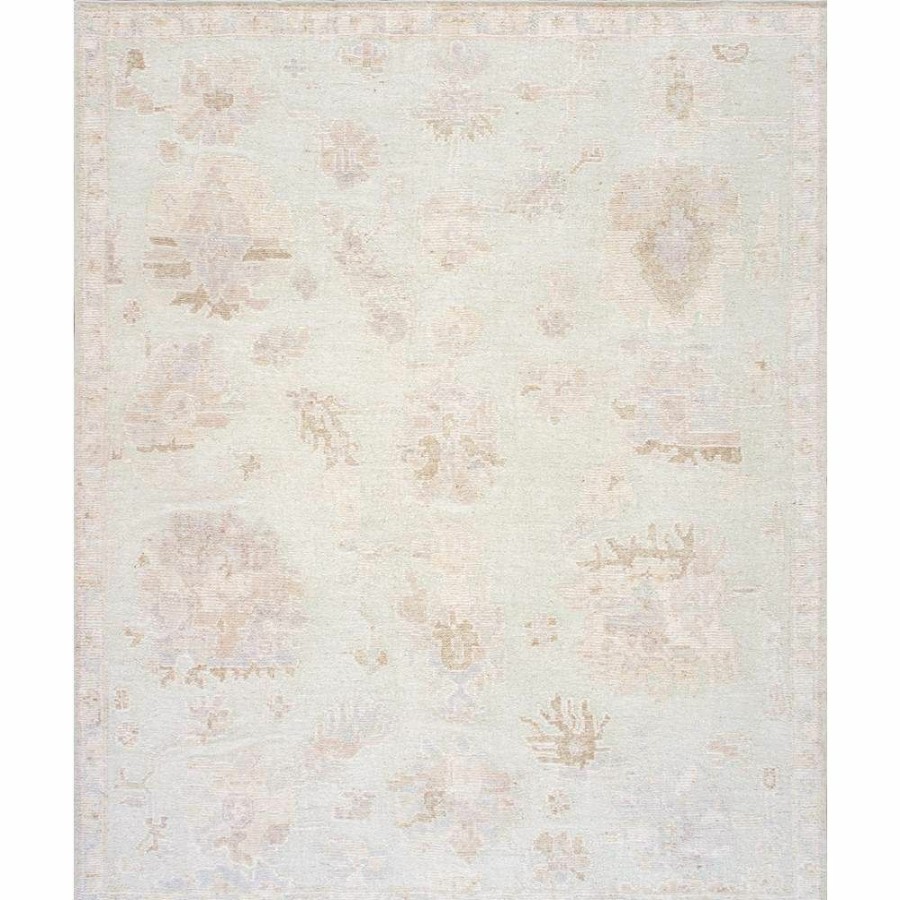 Best * Oushak Hand-Knotted Aqua Wool Area Rug-9 3" X 11'11" Sale Online Pasargad Home