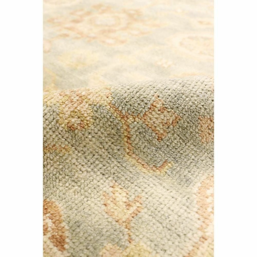 Clearance * Oushak Hand-Knotted L. Blue Lamb'S Wool Area Rug-6 3" X 8 9" Closeout Sale Pasargad Home