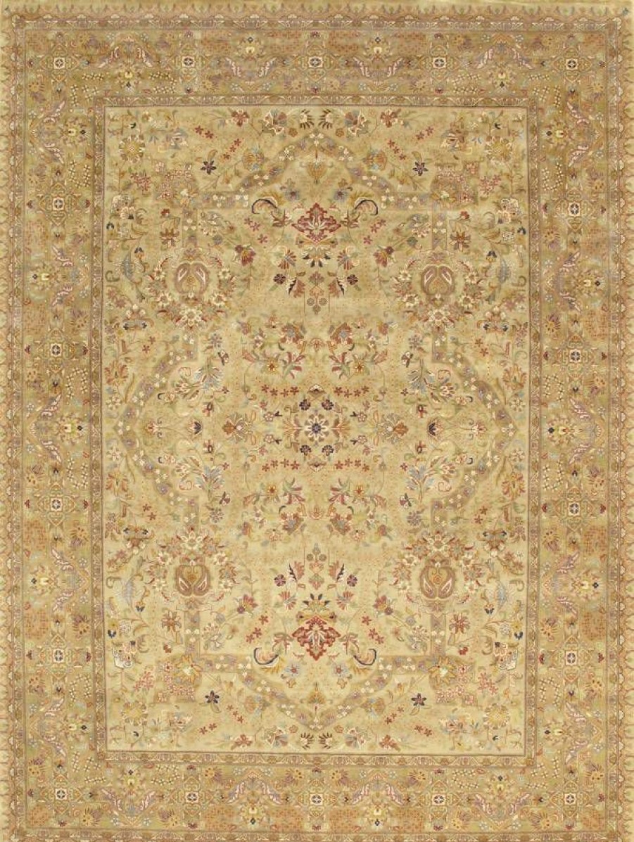 New * Classical Tabriz Collection Hand-Knotted Lamb'S Wool Area Rug- 9 10 X 16 0 Pasargad Home Ps-20 10X16