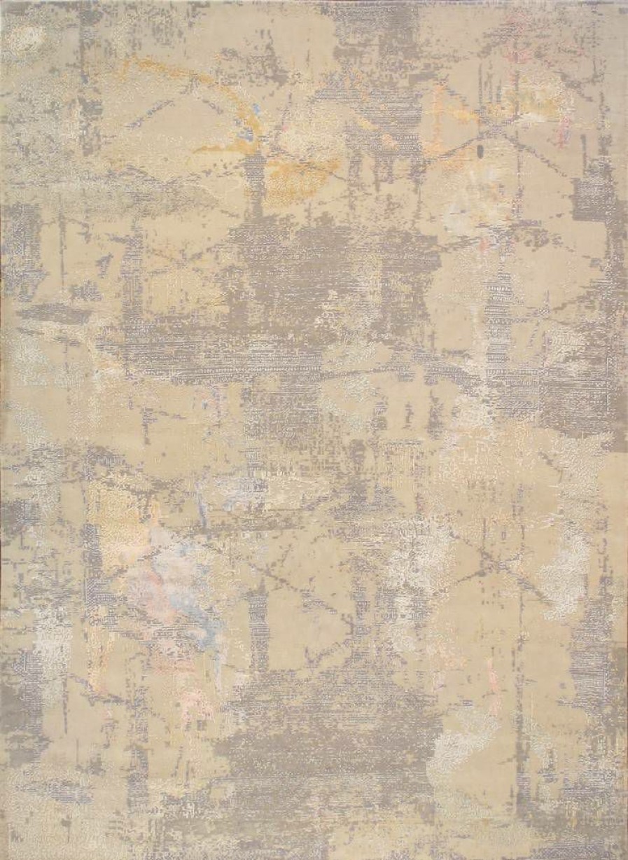 Clearance * Excellent Quality Pasargad Home Modern Collection Hand-Knotted Silk & Wool Area Rug-12 6 X 15 7 , Beige/Grey Pasargad Home Prj-8D 13 16