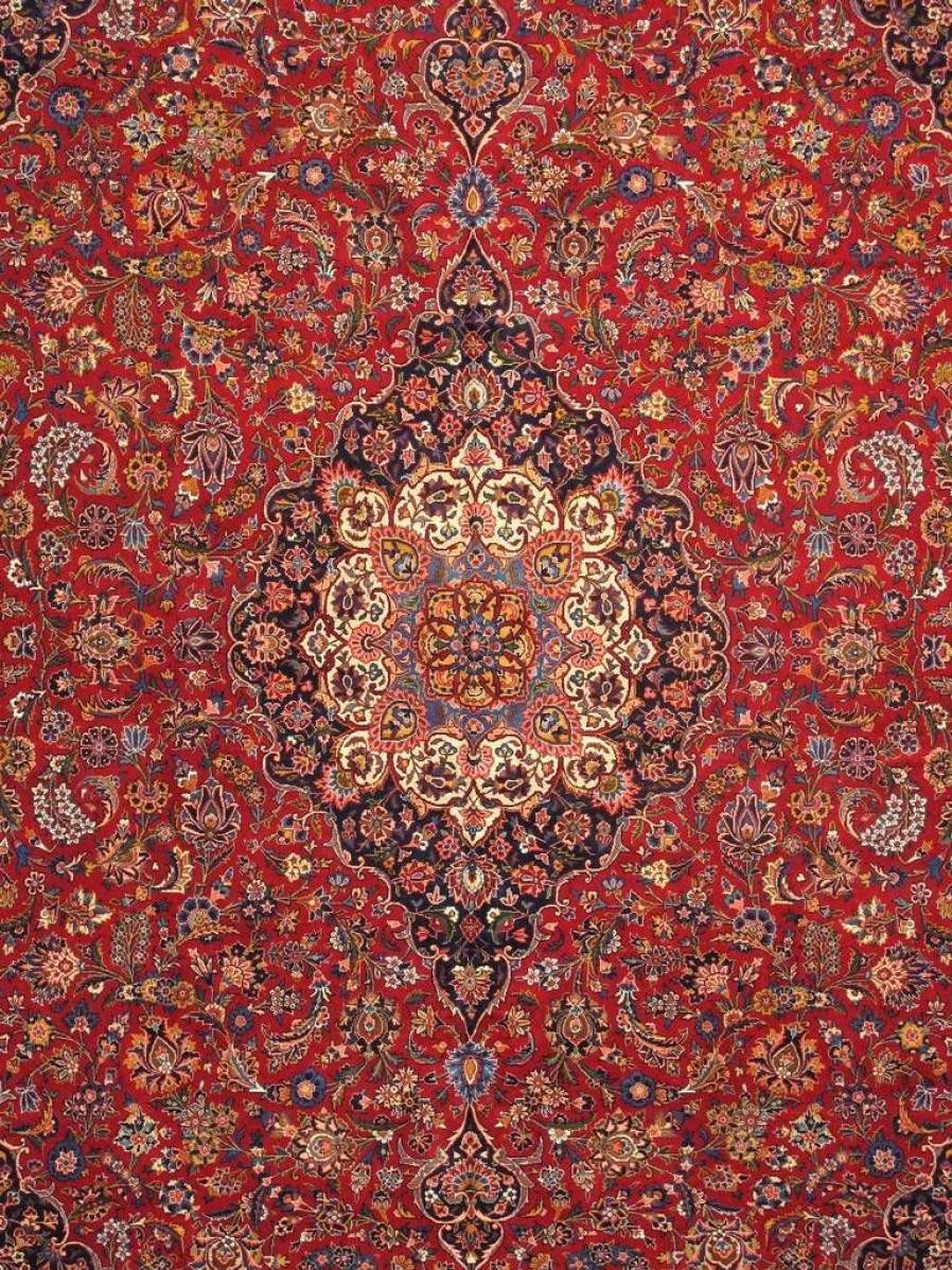 Clearance * Shoping Pasargad Home Antique Kashan Collection Lamb'S Wool Area Rug-10'10" X 14 7 , Red Pasargad Home 15444