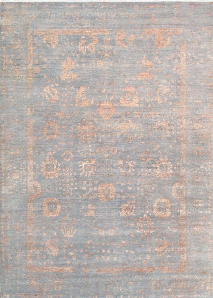 Best * Classical Pasargad Home Transitional Collection Hand-Knotted Grey Bsilk & Wool Area Rug-10 0 X 13 9 Pasargad Home Vase-1071 10 14