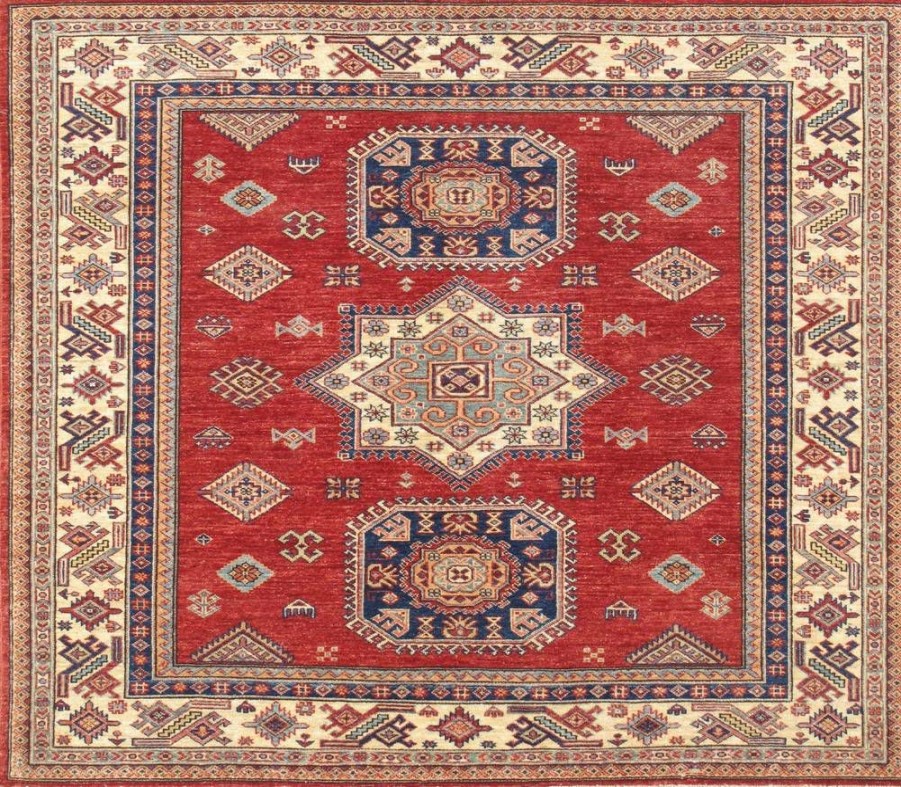 Best * Exclusive Design Kazak Collection Hand-Knotted Lamb'S Wool Area Rug- 5 2 X 5 11 Pasargad Home 044074