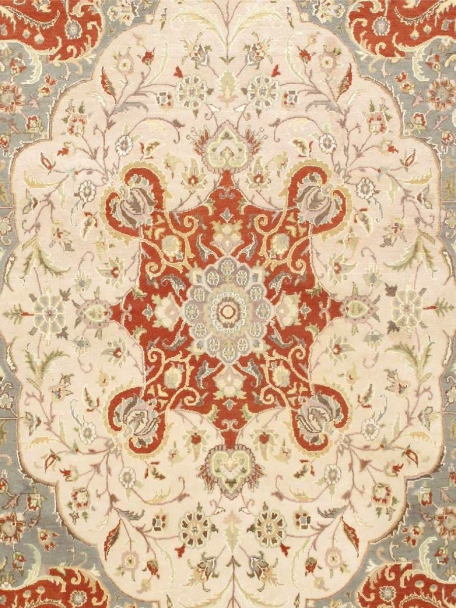 New * Hot Selling Tabriz Hand-Knotted Silk & Wool Area Rug- 9'11" X 14 0 Pasargad Home 973319 10X14