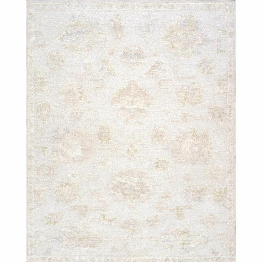 Clearance * Oushak Hand-Knotted Silver Wool Area Rug-9 3" X 11'11" Hot Selling Pasargad Home