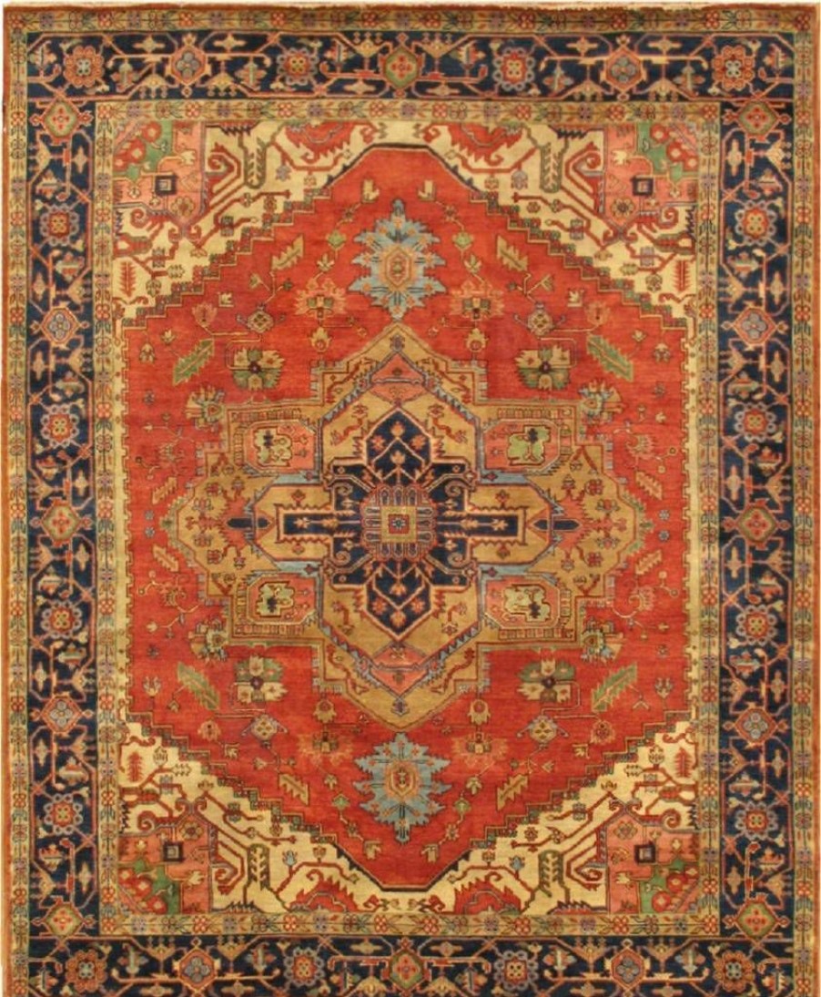 New * Crazy Deals Pasargad Home Serapi Collection Hand-Knotted Rust/Navy Wool Area Rug- 8'11" X 9 1 Pasargad Home Pb-10B 9 9