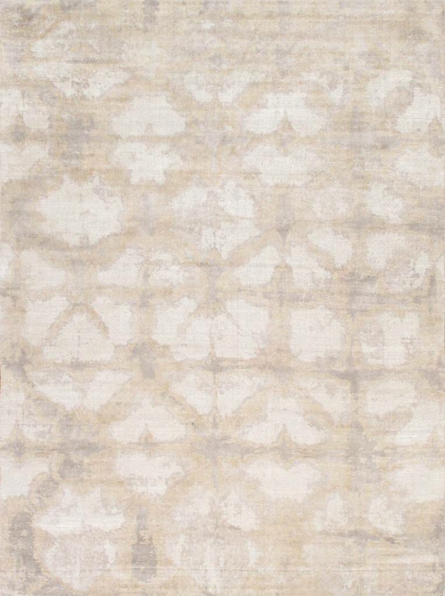 Best * Quick Expedition Pasargad Home Shibori Collection Hand-Loomed Ivory/L. Gold Bsilk & Wool Area Rug-10 0 X 14 0 Pasargad Home Pel-14 10 14