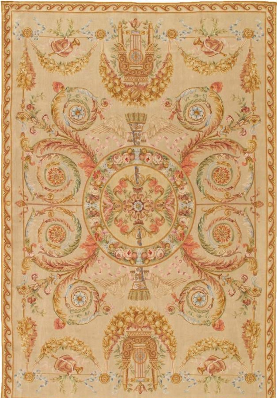 Wholesale * Promotions Savonnerie Collection Hand-Knotted Lamb'S Wool Area Rug- 9 9 X 13 11 Pasargad Home Gsv-31G 10X14