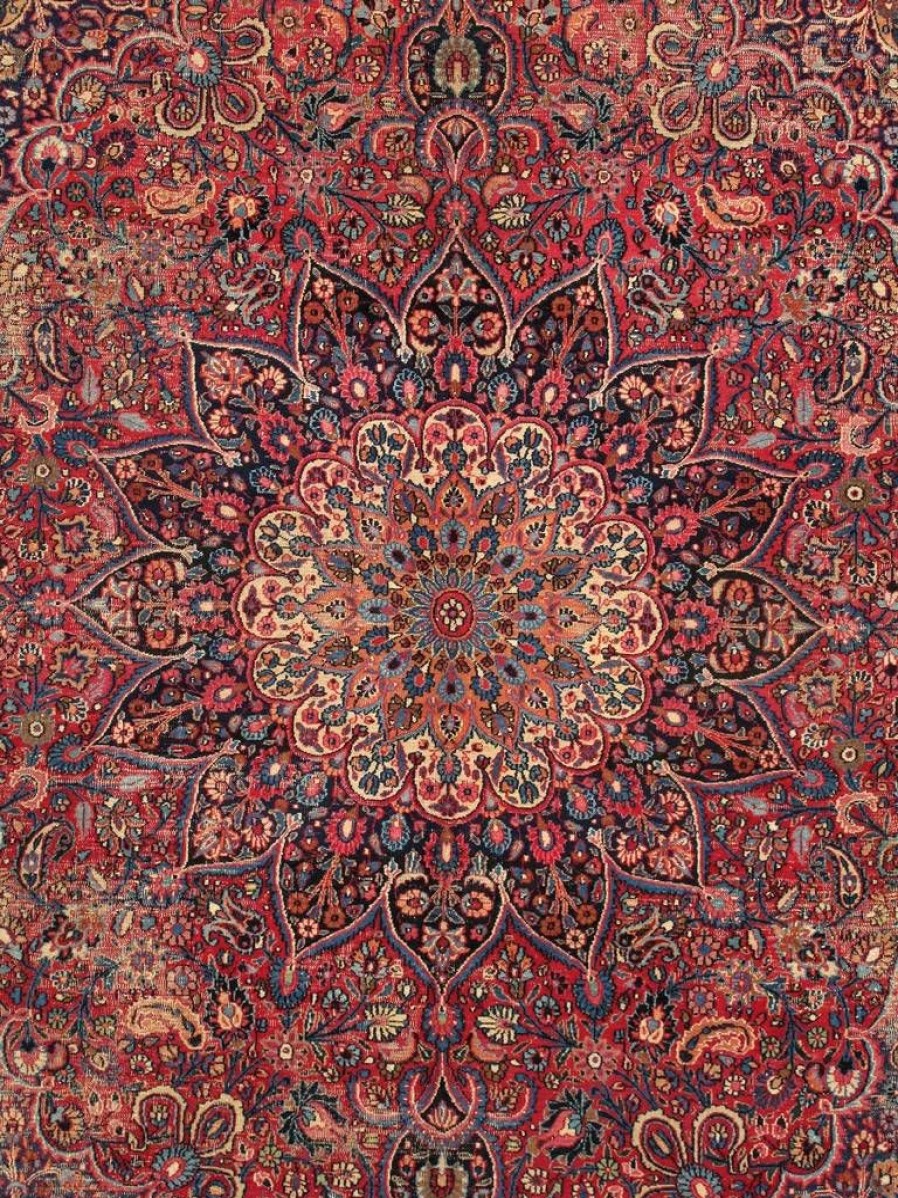 Clearance * Crazy Deals Antique Mashad Collection Hand-Knotted Wool Area Rug- 10 3 X 13 2 Pasargad Home 59738