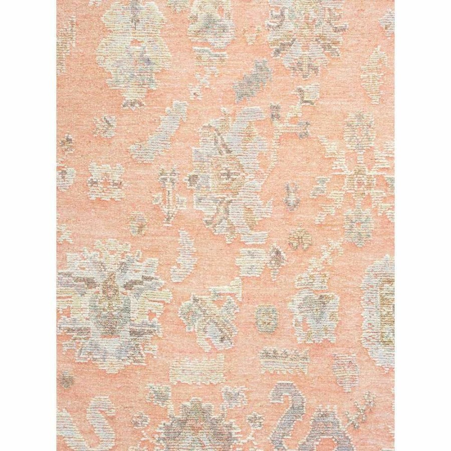 New * Oushak Hand-Knotted Salmon Wool Area Rug-9 3" X 12 2" Wholesale Pasargad Home