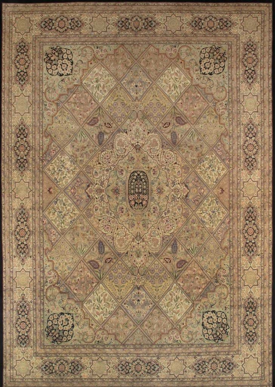 Best * Clearance Sale Tabriz Collection Hand-Knotted Lamb'S Wool Area Rug- 10 2 X 14 4 Pasargad Home 042506