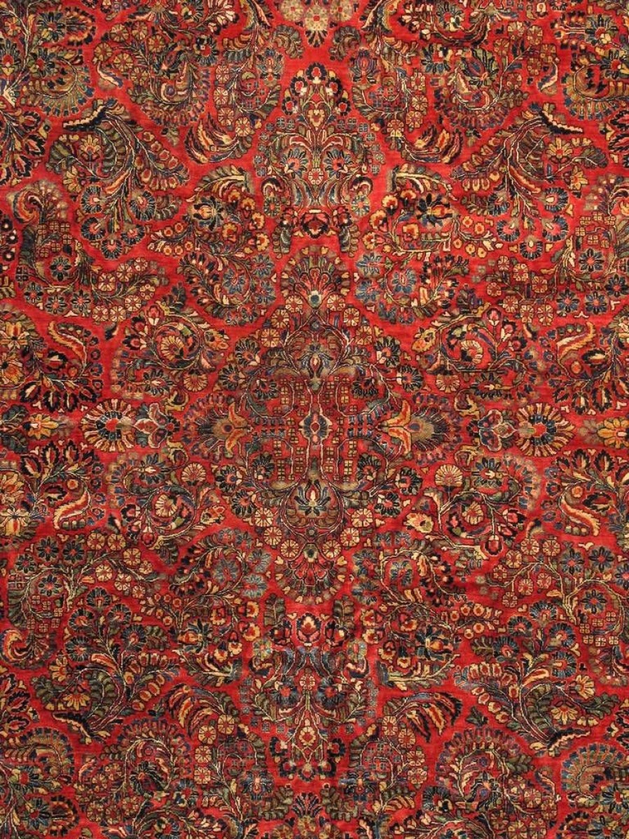 Online * Hot Selling Pasargad Home Antique Sarouk Collection Lamb'S Wool Area Rug-12'10" X 20 5 , Red Pasargad Home 38921