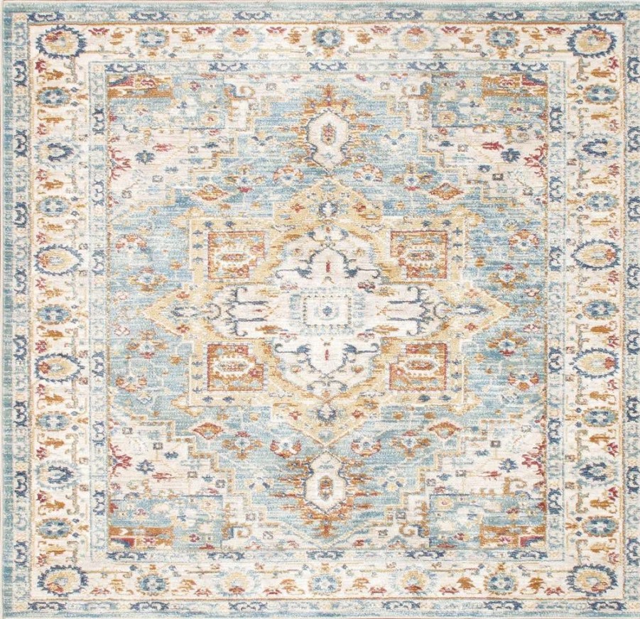 Best * Classical Pasargad Home Heritage Design Power Loom L. Blue Area Rug-10 0 X 10 0 Pasargad Home Pfh-02 10 10