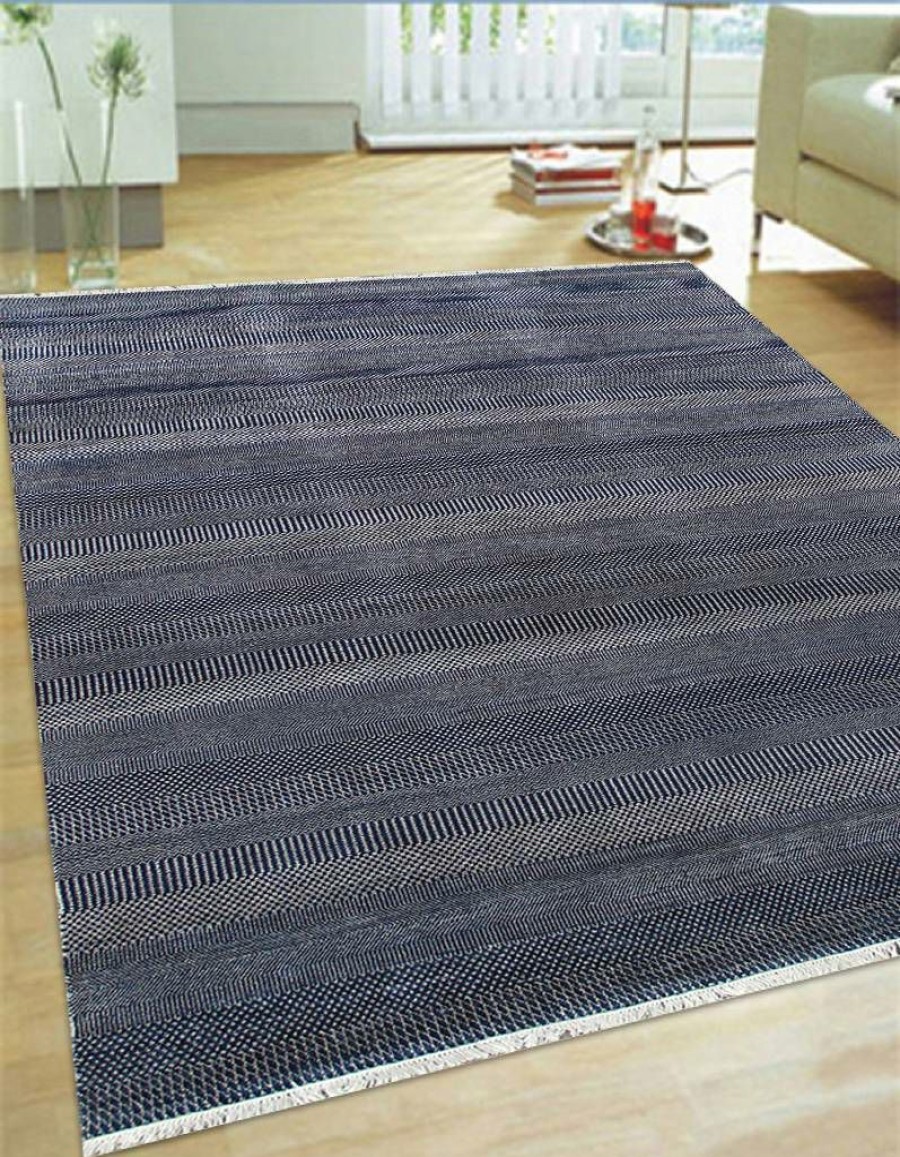 Best * Quick Expedition Transitiona Collection Hand-Kontted Silk & Wool Area Rug- 3 2 X 5 2 Pasargad Home Grass-Nvy 3X5