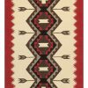 Hot * Classical Pasargad Home Navajo Style Handwoven Wool Ivory Area Rug 3 1 X 4'11" Pasargad Home Pnt-252 3 5