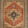 New * Classical Pasargad Home Serapi Collection Hand-Knotted Rust/Ivory Wool Area Rug- 3 0 X 4'11" Pasargad Home Pb-10B Ivo 3 5