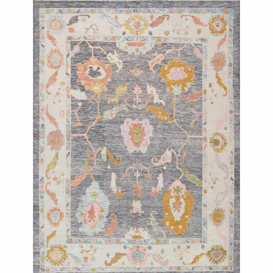 Online * Turkish Oushak Hand-Knotted Grey Wool Area Rug-10 0" X 13 2" Lower Price Pasargad Home