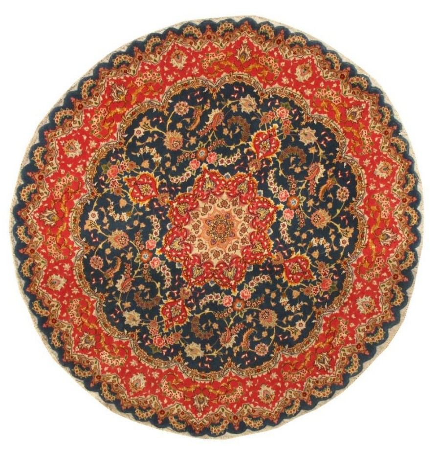 New * Promotions Tabriz Colletion Hand-Knotted Silk & Wool Area Rug- 5 0 X 5 0 Pasargad Home 038885